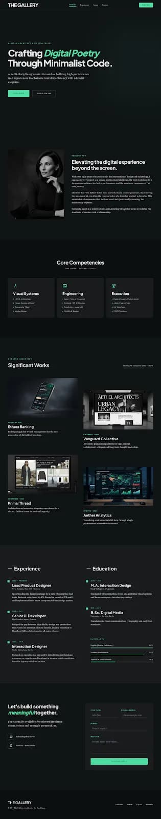 Modern Software Engineer Portfolio portfolio template preview