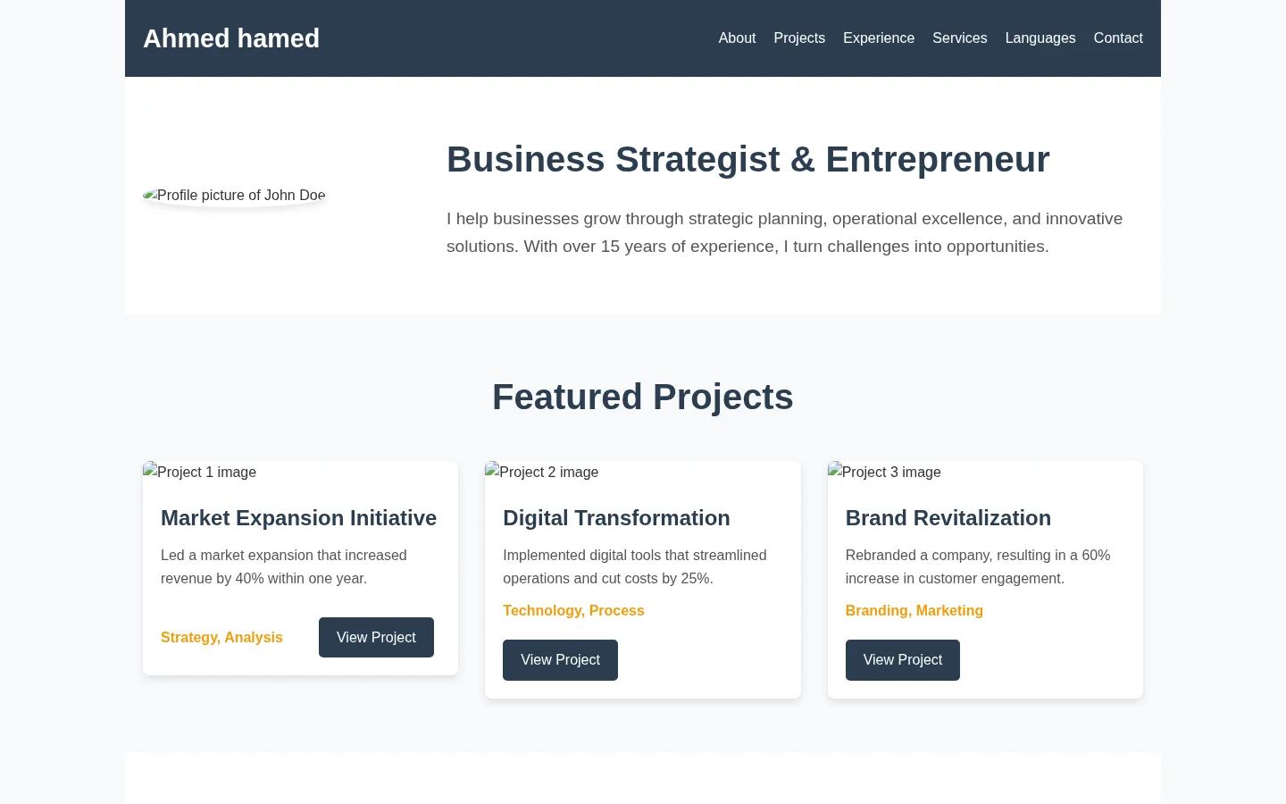 My portfolio portfolio preview