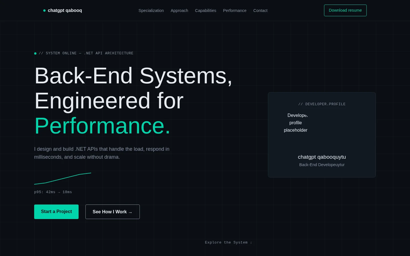 chatgpt qabooq - Back-End Developer portfolio preview